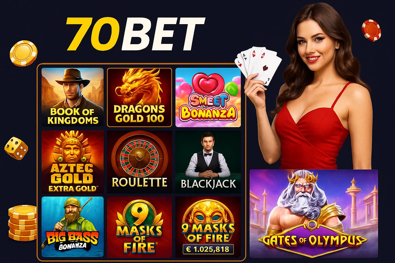 Jogos de cassino online inovadores e emocionantes na 70BET