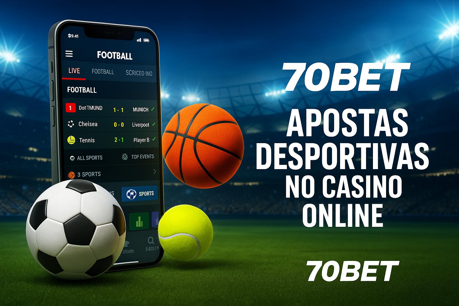 Apostas esportivas no cassino online 70BET